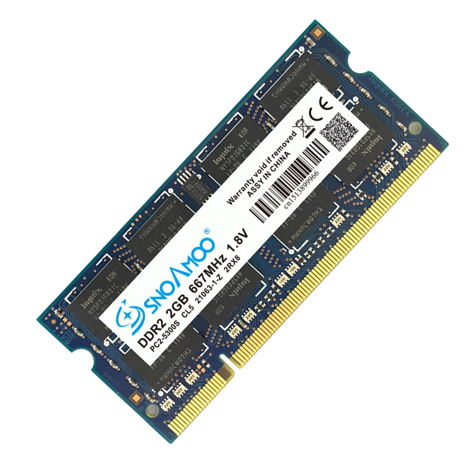 SNOAMOO ноутбук ОЗУ DDR2 2 Гб 667 МГц 800 PC2 6400S 200Pin 1 8 V 2Rx8 SO DIMM памяти компьютера