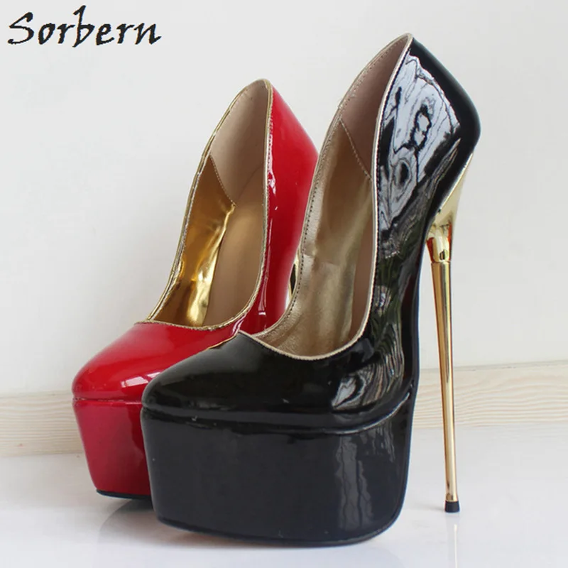 Женские туфли без шнуровки Sorbern на платформе 22 см + 6 из искусственной кожи