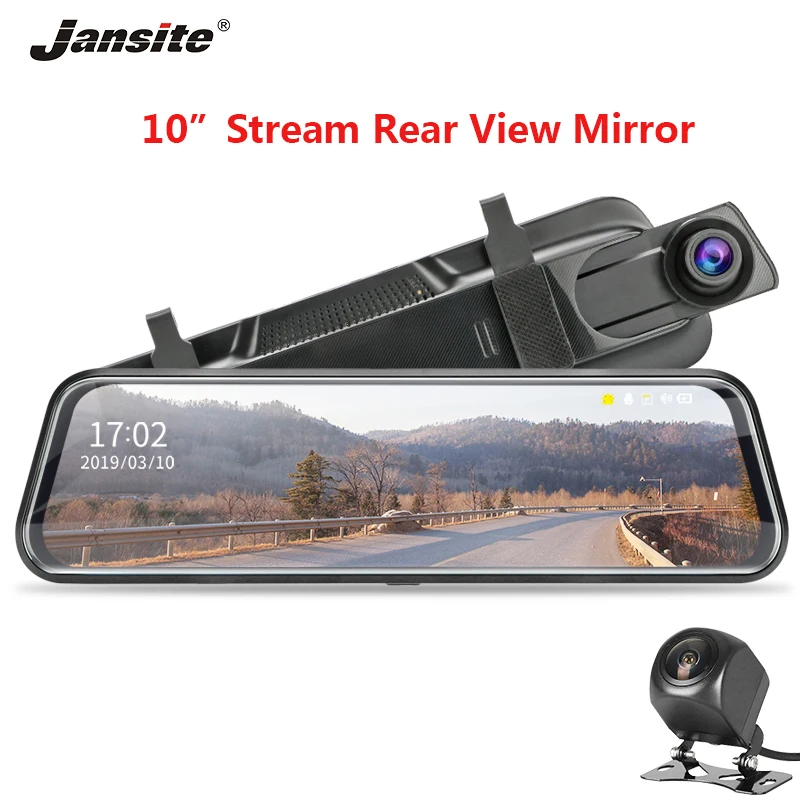 Jansite 10 &quotАвтомобильный видеорегистратор с сенсорным экраном HD 1080P Stream