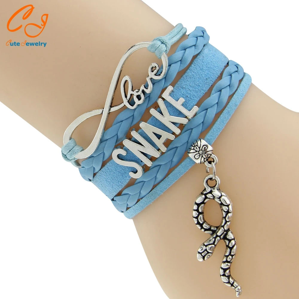Вощеный шнур и плетеный браслет с надписью змея 2016 новый узор 5 видов цветов DHL