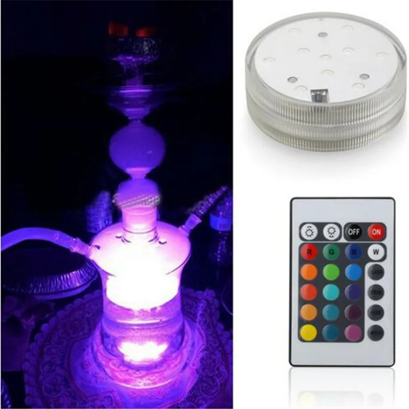 

Kitosun LED Hookah Light Base Remote Submersible LED Party Light Waterproof for Aquarium Multicolors 2.8inch LED Vase Light