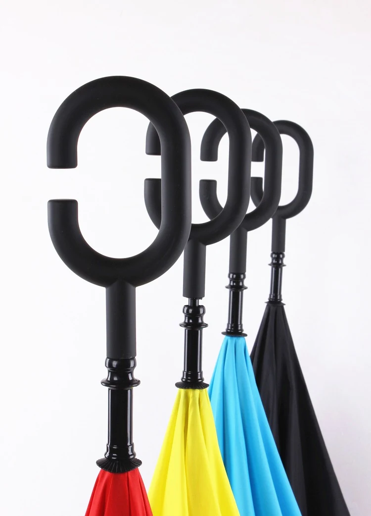 Креативные перевернутые зонты двухслойный зонтик с ручкой C или J-образная ручка