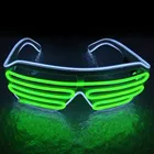 Светодиодный светильник, неоновые очки с контроллером батареи, мигающее украшение для рождественской вечеринки