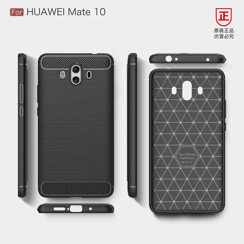 Для Huawei Коврики 10 чехол Силиконовые Мягкий ТПУ матовый углеродного Волокно