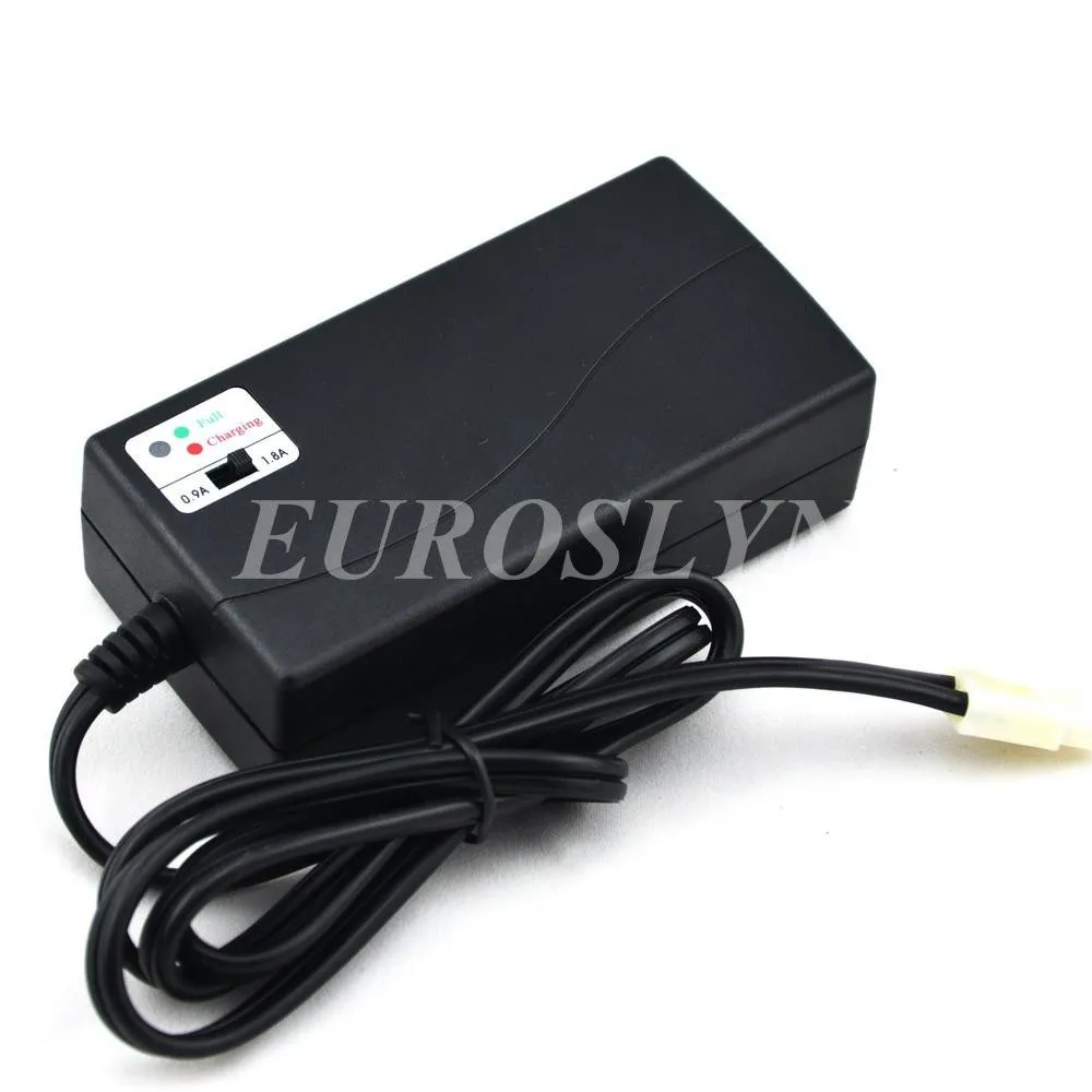 Интеллигентая(ый) 6 V 7,2 V 8,4 V 9,6 V 10,8 V 12 V NiMh зарядное устройство для аккумуляторов NiCd переключаемый 0.9A 1.8A с пробка из Тамия