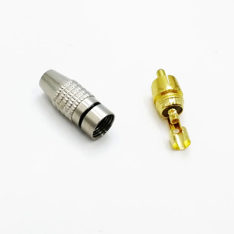 Позолоченный штекер RCA не сварочный кабель для аудио и