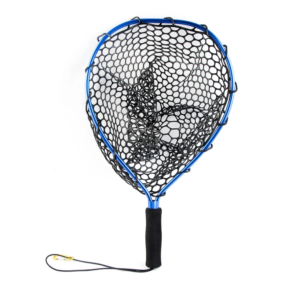 LSTACHi Fly Fishing Brail Blue мягкая резиновая посадочная сеть EVA ручка дешевая сетка полюс