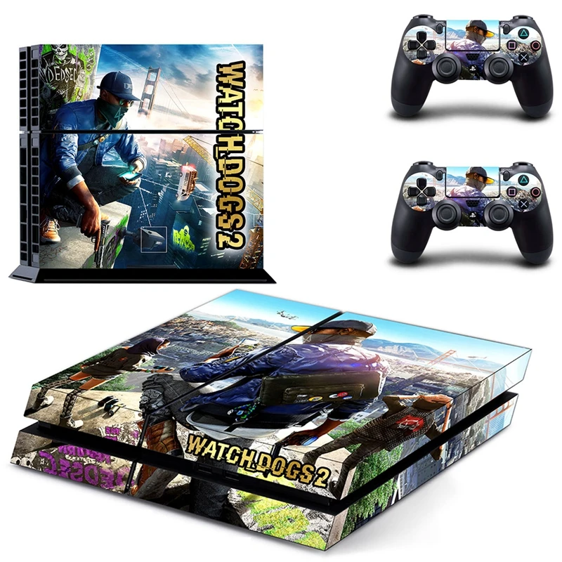 Ps4 часы с кожаным ремешком для собак 2 стилизованное покрытие Стикеры чехол Sony