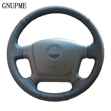 GNUPME Steering Cover Hand-stitched Soft Artificial Leather Black Car Steering Wheel Cover for Kia Cerato 2005-2012 Old Kia Ceed