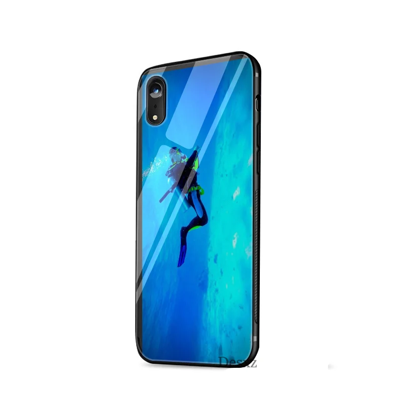 Чехол Desxz из закаленного стекла для iPhone X XS Max XR 6 6s 7 8 Plus 5 5S SE чехол s Анти-падение