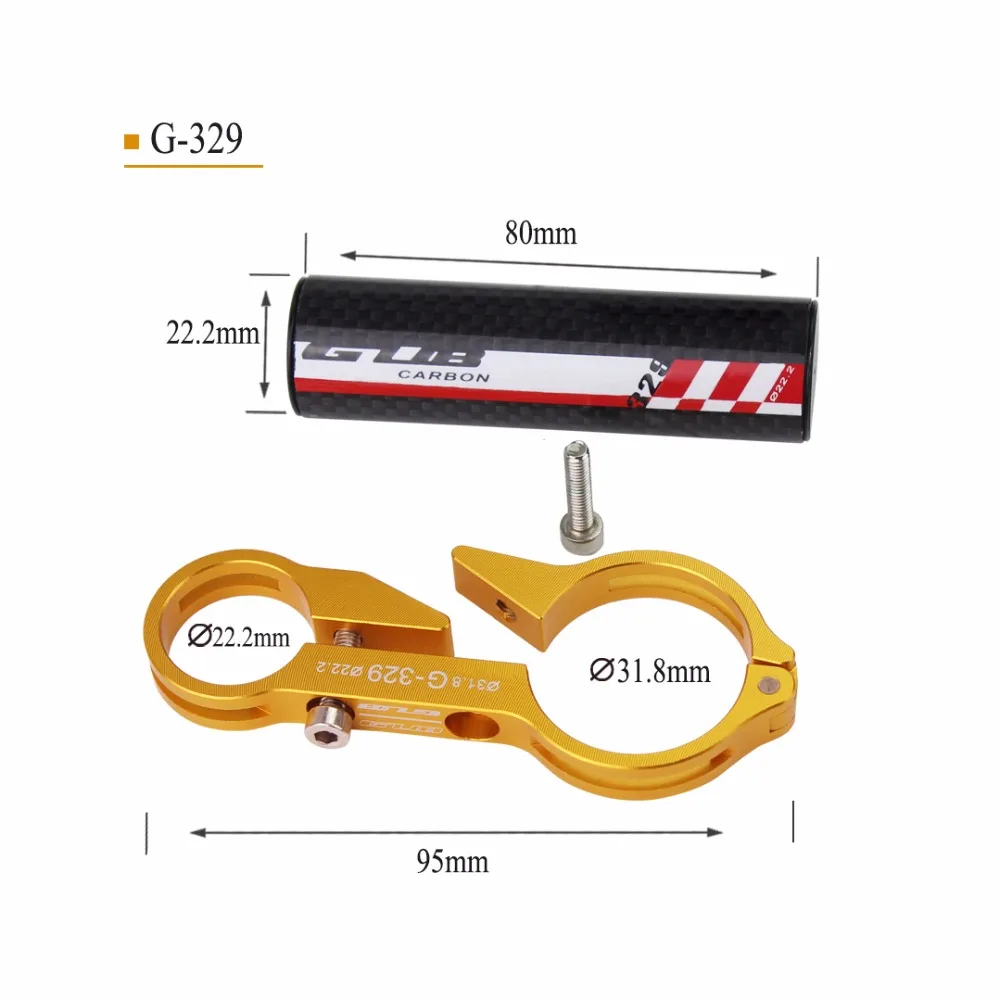 Углеродного Волокна Велосипед Руль Extender Крепление Лампы Кронштейн ЧПУ Легкий MTB