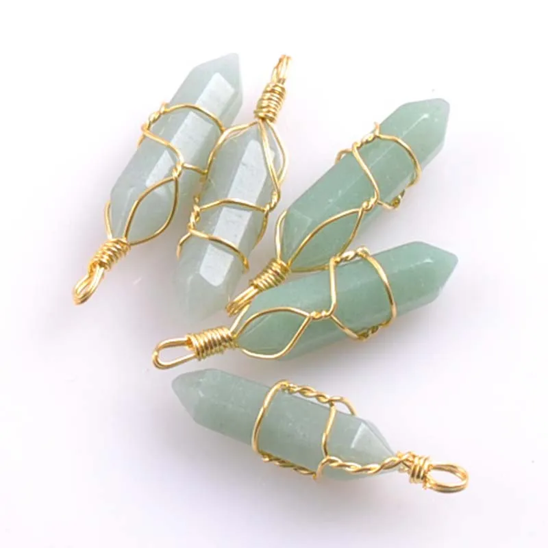 1 шт. натуральный кристалл Кварцевый исцеляющий точка чакры каменный кулон