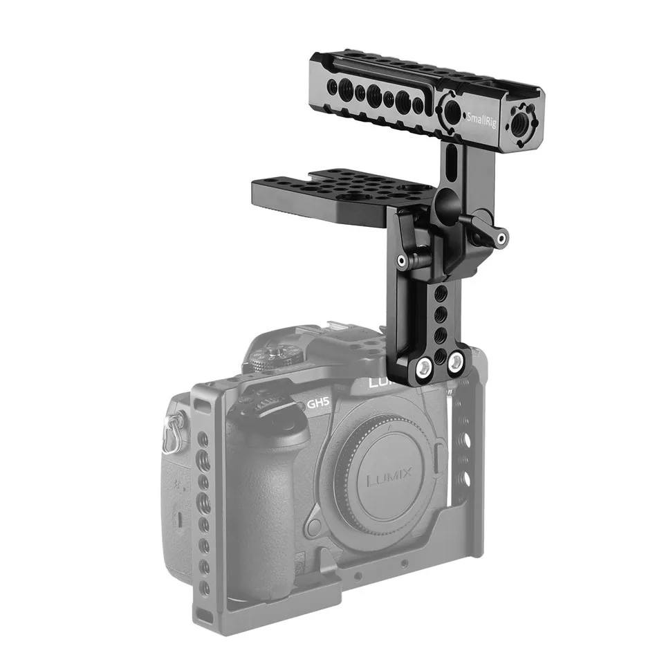 Верхняя ручка клетки SmallRig для Panasonic Lumix GH5 DMW XLR1 с направляющими отверстиями Arri