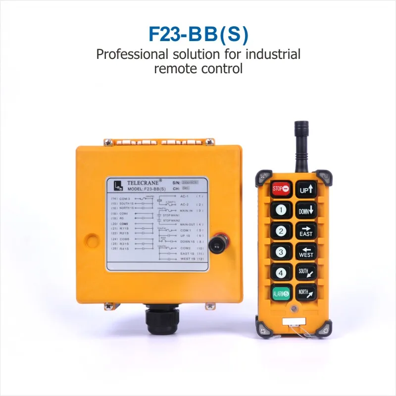 

Wholesales Industrial Remote Control F23-BB Controller 1 Transmitter 1 Receiver 36V 220V 380V AC for Hoist Crane