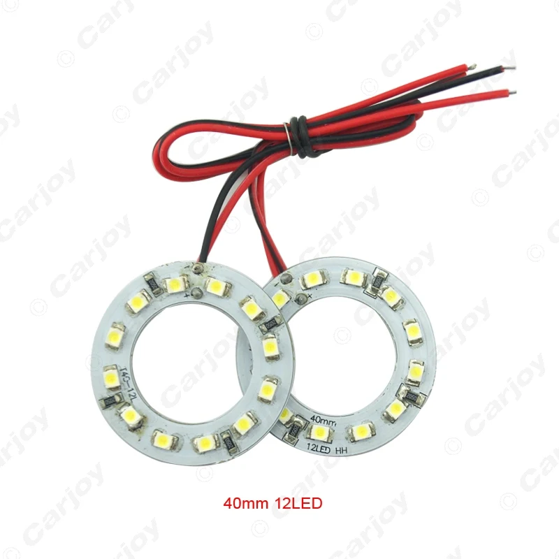 LEEWA 2 шт. 40 мм автомобильные ангельские глазки 1210/3528 12SMD светодиодные фары Halo