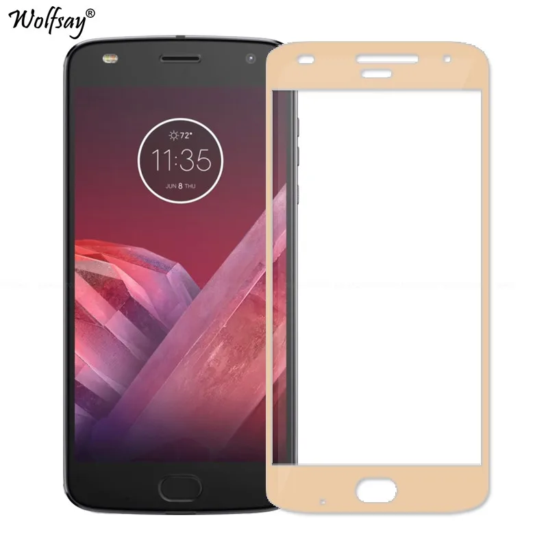 Wolfsay 2 шт для стекла Moto Z2 Play защита экрана закаленное стекло Motorola Защитная пленка с