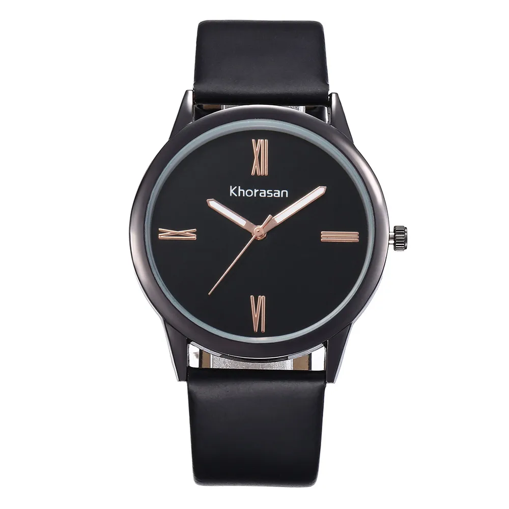 Повседневные женские часы с ремешком 1 шт. простые черные весы сплав циферблат