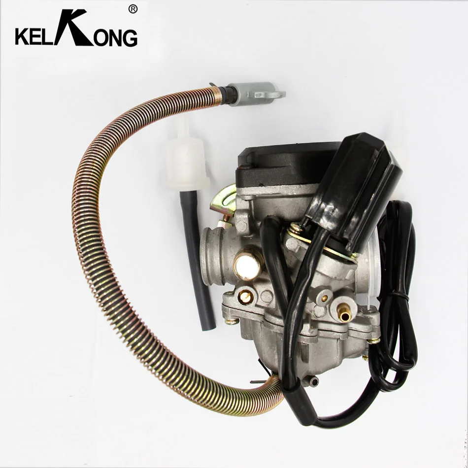 Серебристый KELKONG PD18J карбюратор 50CC скутер карбюратор мопед для 4-х тактных GY6 SUNL ROKETA JCL Vento для GY6 50CC-110CC скутер - Цвет: Серебристый