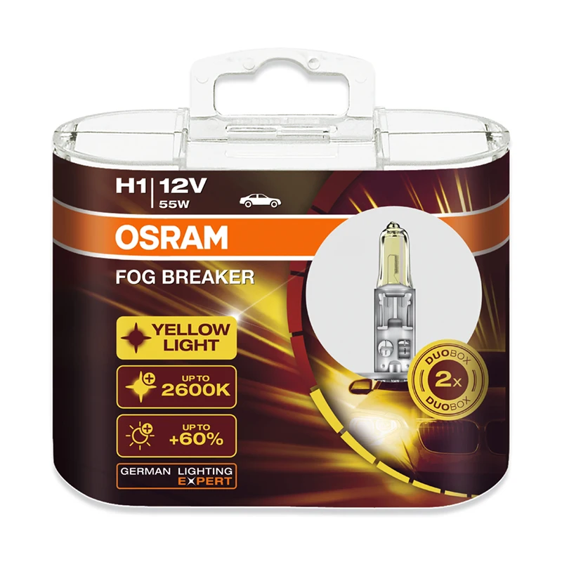 OSRAM H1 12V 55W 2600K 62150FBR ксеноновый желтый светильник более яркие автомобильные