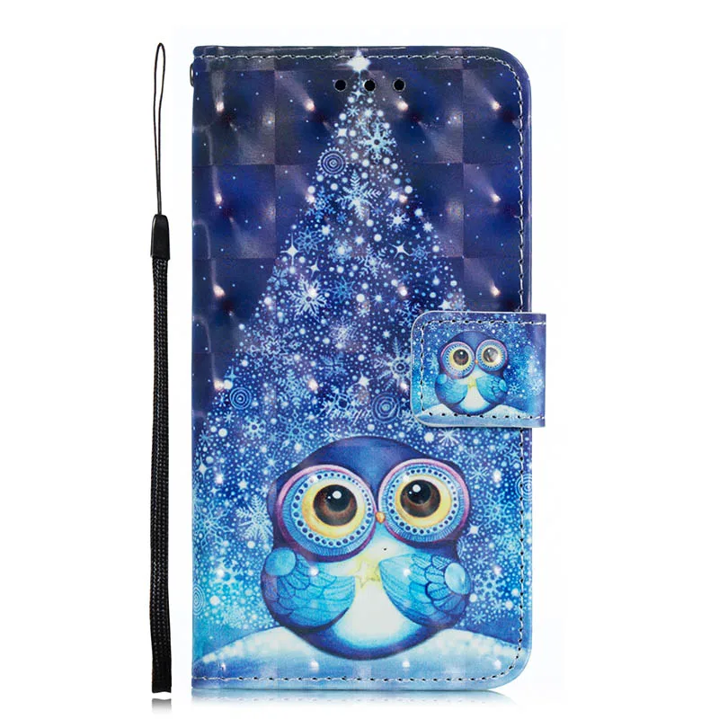 Stage Owl Мультфильм кожаный бумажник чехол для samsung Galaxy S10 плюс S10e S9 S8 S7 края примечание 9 телефон крышка с магнитом держатель для карт флип Coque - Цвет: Stage Owl