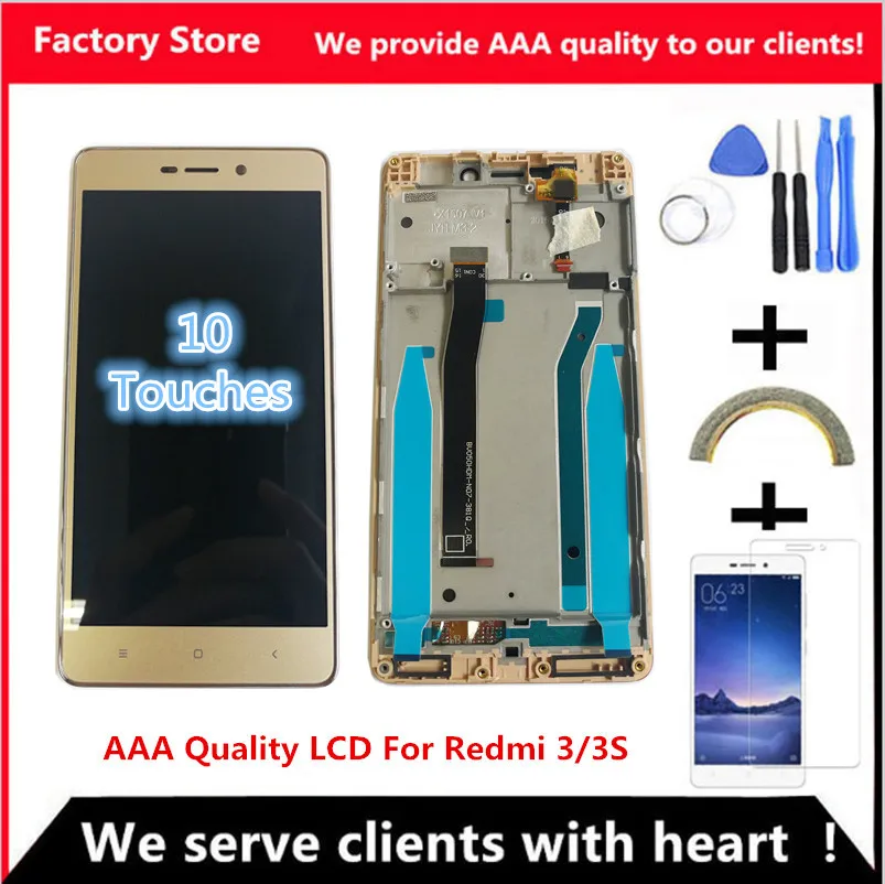 Pantalla LCD de calidad AAA de 5,0 pulgadas para Xiaomi Redmi 3, repuesto de pantalla, digitalizador-0