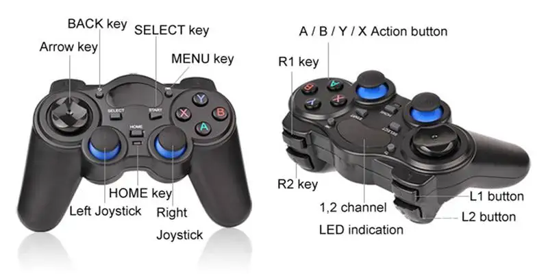 Беспроводной геймпад для ПК для PS3 Android Phone tv Box джойстик 2,4G Joypad пульт дистанционного управления для Xiaomi Micro USB/type C OTG Смартфон