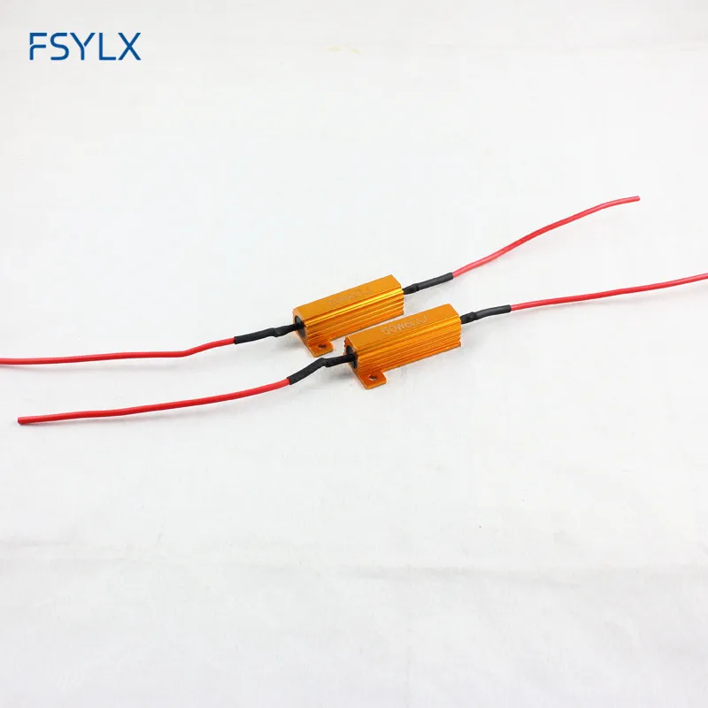 FSYLX 50 Вт 6 Ом нагрузочный резистор авто светодиодный HID фиксация фонарь быстрая