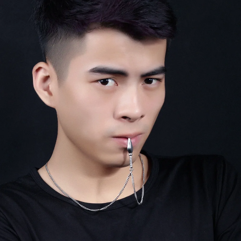 TengYi Punk Ninja Spear Pendant Necklaces For Man Fashion Black/Steel/Gold Color Mini Dagger Men Jewelry Necklace Gifts TY1156 | Украшения