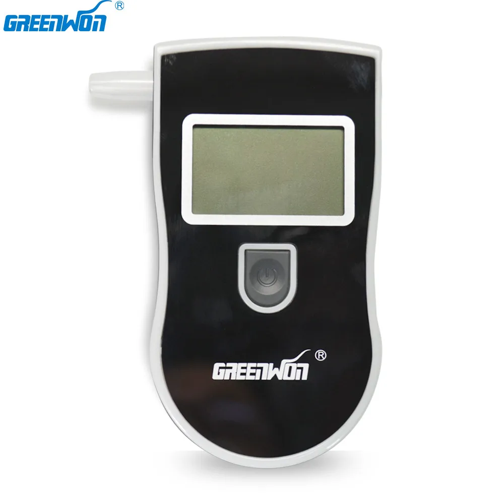 Цифровой алкотестер GREENWON портативный детектор дыхания с ЖК-дисплеем бесплатная