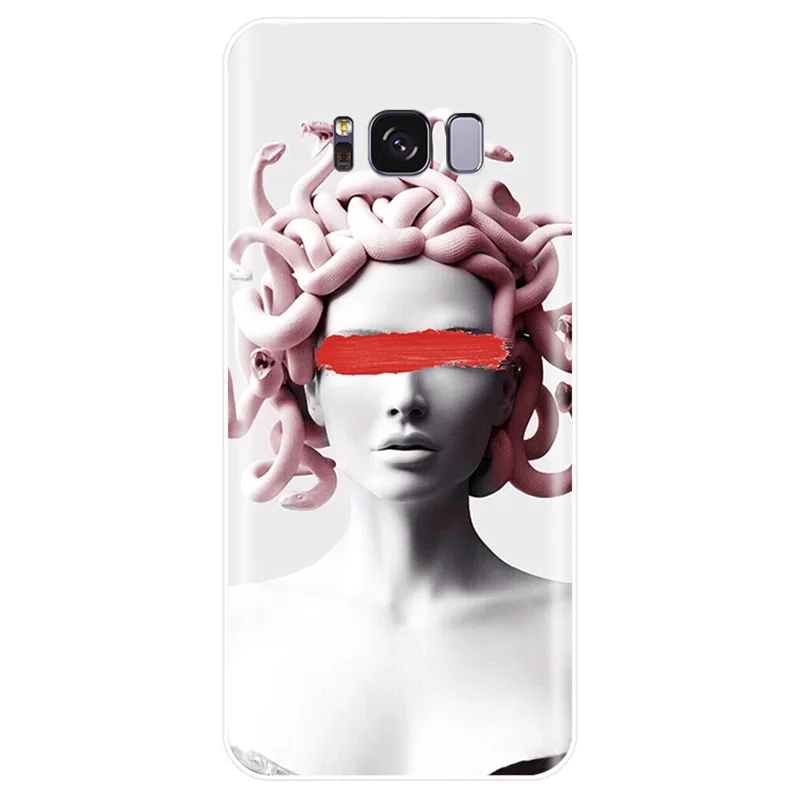 Art David Statue flower Cover Soft Silicone TPU Phone Case For Samsung Galaxy NOTE 8 9 S6EDGE S6 S7 S8 S9 S10 PLUS S10E | Мобильные