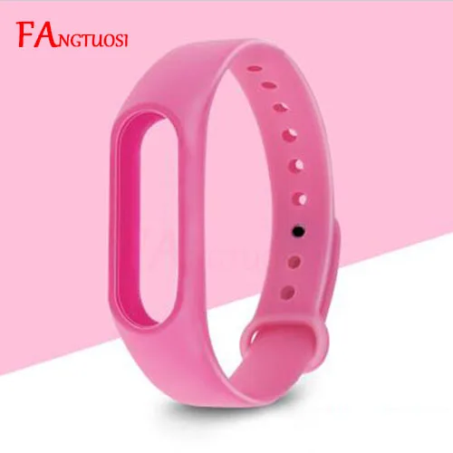 pink Для Xiaomi mi band 2 ремешок для смарт-браслета силиконовые аксессуары браслеты красочные сменный Браслет mi band 2 pulseira - Цвет: pink