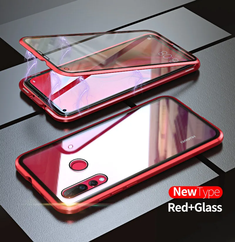 Металлический магнитный передний задний Чехол из закаленного стекла для huawei Honor Play/8X чехол s для huawei Honor 10/V10/10 Lite металлическая рамка Coque