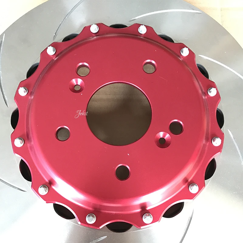 Комплект автомобильных аксессуаров роторы тормозных дисков 330*28 мм с красным plum