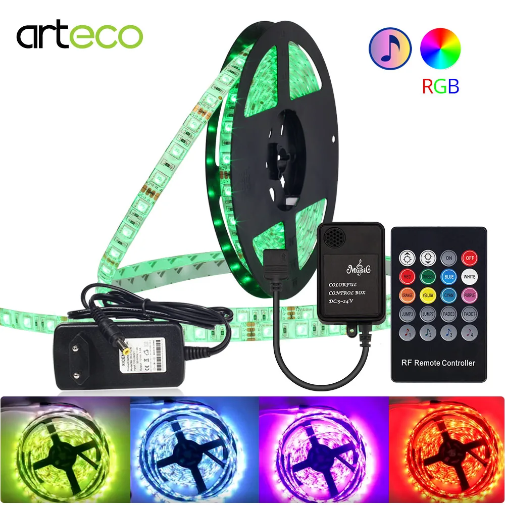 RGB музыка синхронизация СВЕТОДИОДНАЯ лента SMD 5050 5 м 60 светодиодный/м