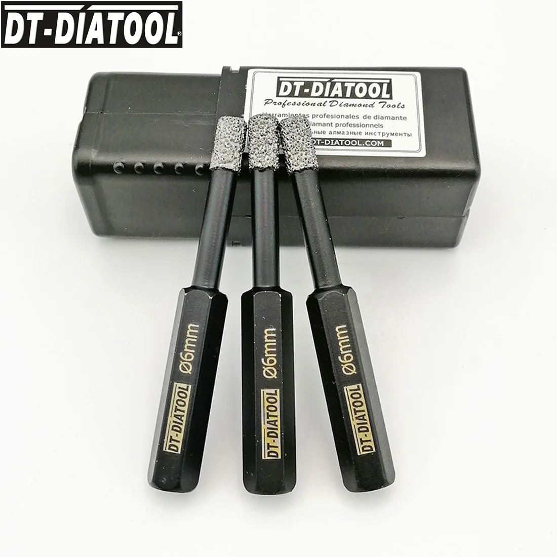 DT DIATOOL 3 единицы диаметр 6 мм Сухой шестигранный хвостовик алмазное сверление