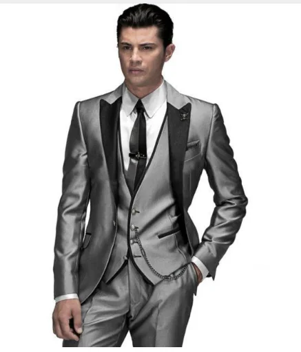Мужской смокинг 2016 цвета древесного угля куртка для жениха свадебные смокинги