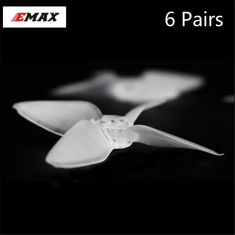 1 упаковка из 6 пар пропеллеров EMAX AVAN Micro 2-дюймовые 4-листовые лопасти CW CCW для FPV DIY RC