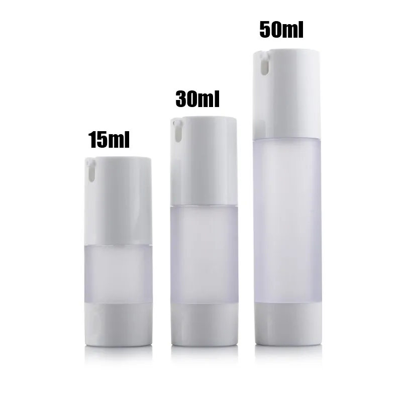 

300pcs/lot Airless 15ml 30ml 50ml Epmty Vacuum Pump Toilet Vessel Cosmetic Bottle Mini Transparent Lotion Bottle