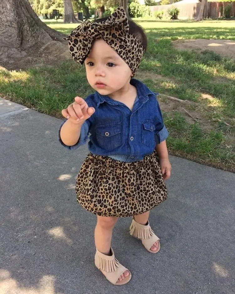 Комплект из 3 предметов одежда для малышей девочек комплект одежды: джинсовая