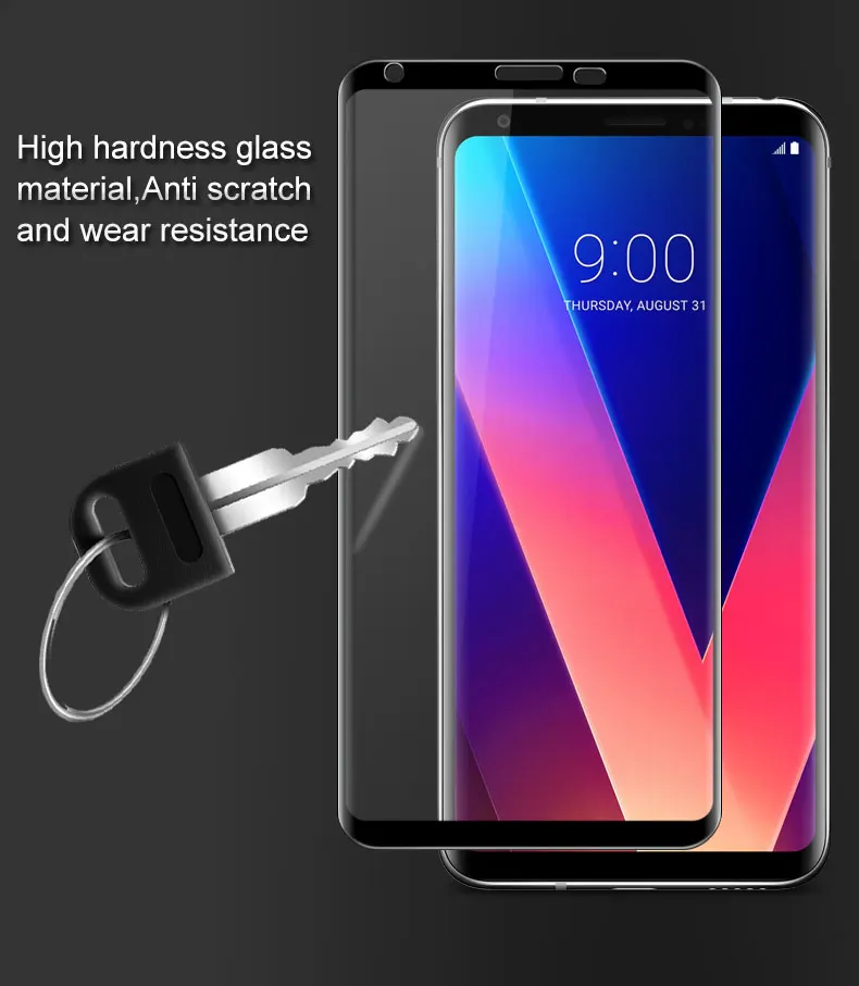 IMAK Для LG V30 стекло закаленное 3D изогнутое полное покрытие протектор экрана для LG V30 Защитное стекло для LG V30+ H930