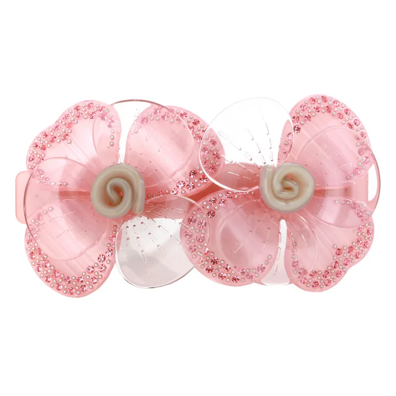 Elegant hair clip cross Cali genuine diamond jewelry hairpin head top Korean flower |