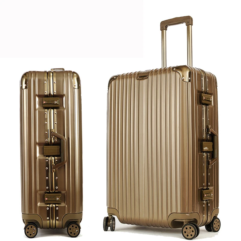 Проверенный алюминиевый каркас PC чемодан valiz тележка багаж TSA замок Koffer Mala de viagem