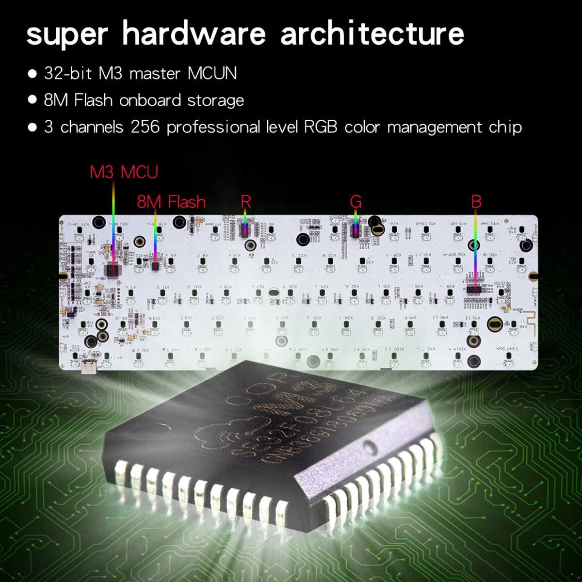 Gateron оптический переключатель GK66 USB-C проводной сплит-пробел Горячая замена RGB Механическая игровая клавиатура