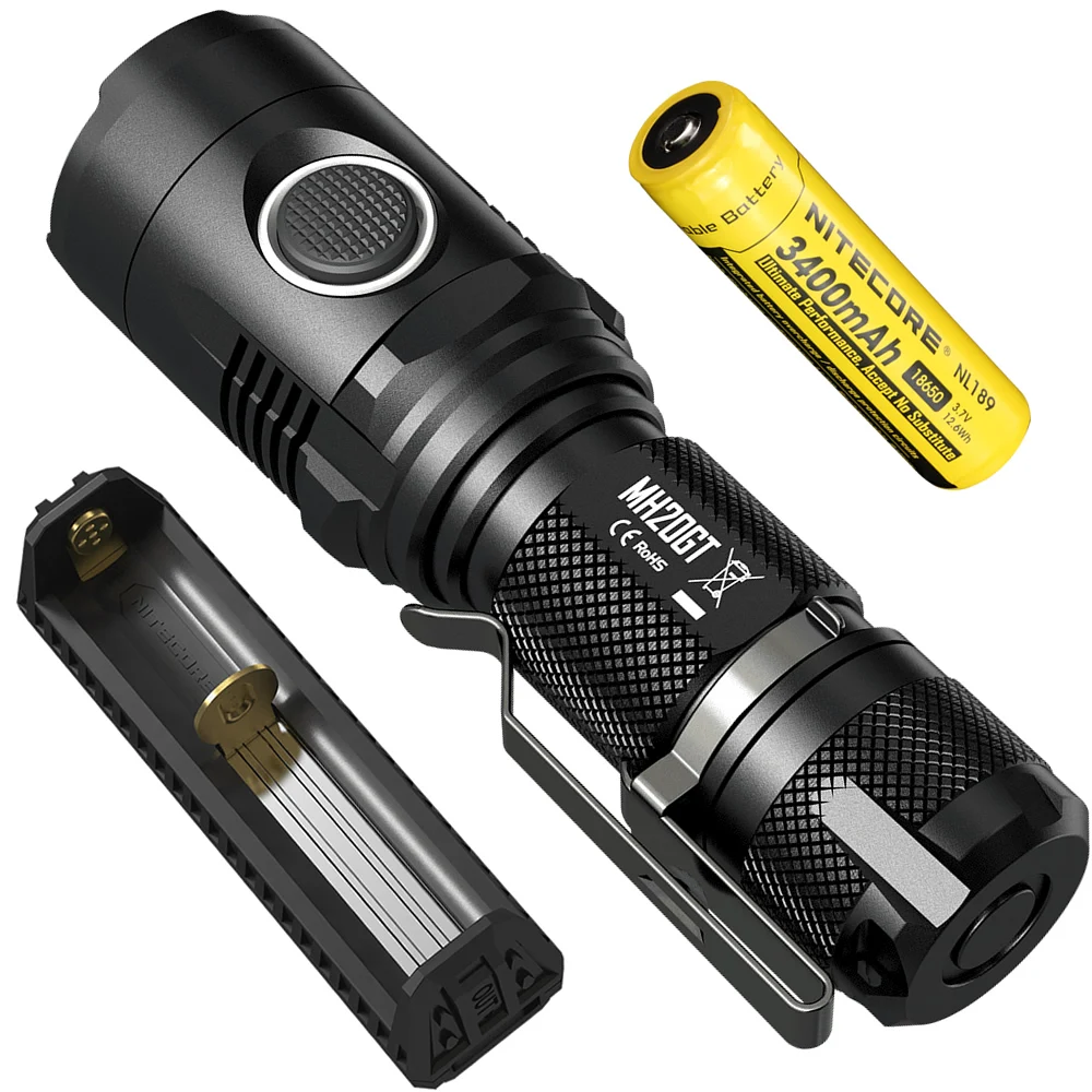Новинка 2020 бесплатная доставка NITECORE MH20GT 1000 люмен перезаряжаемый фонарь + F1