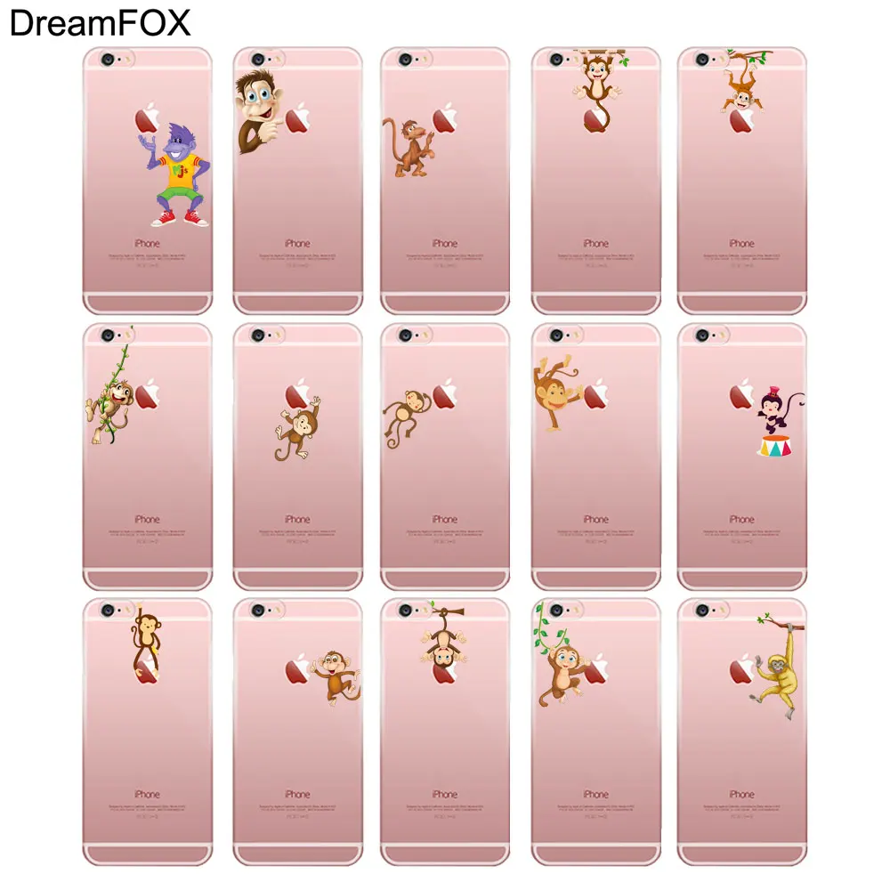 M205 милый мягкий силиконовый чехол из ТПУ с обезьянкой для Apple iPhone 11 Pro X XR XS Max 8 7 6 6S