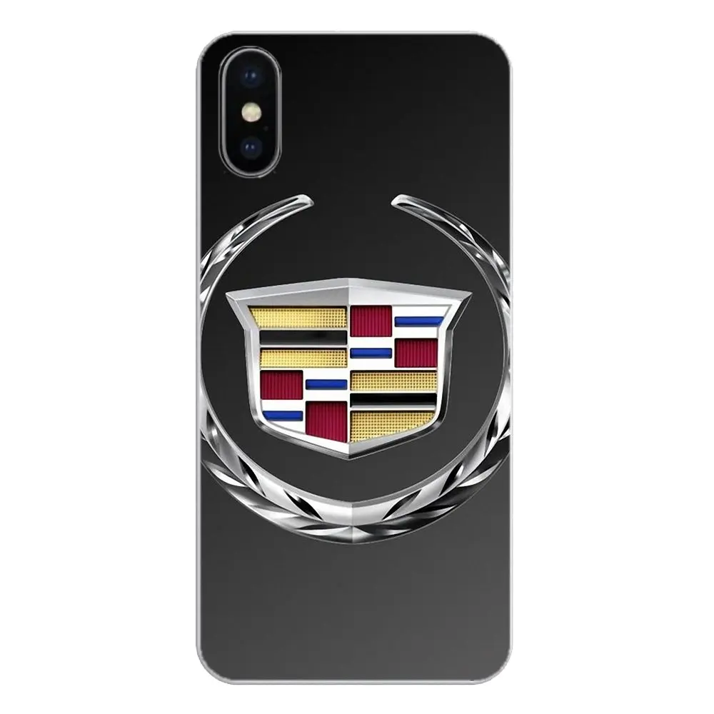 Transparent TPU Covers For iPod Touch iPhone 4 4S 5 5S 5C SE 6 6S 7 8 X XR XS Plus MAX Cadillac Logo Emblem Car Pattern |