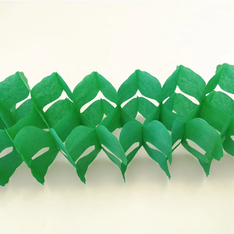 Dark green 2шт 3,6 м четырехлистная бумага в виде клевера гирлянды-поделки, товары для свадебной вечеринки, украшения для дома, банты для детского душа, пасхальный декор - Цвет: Dark green