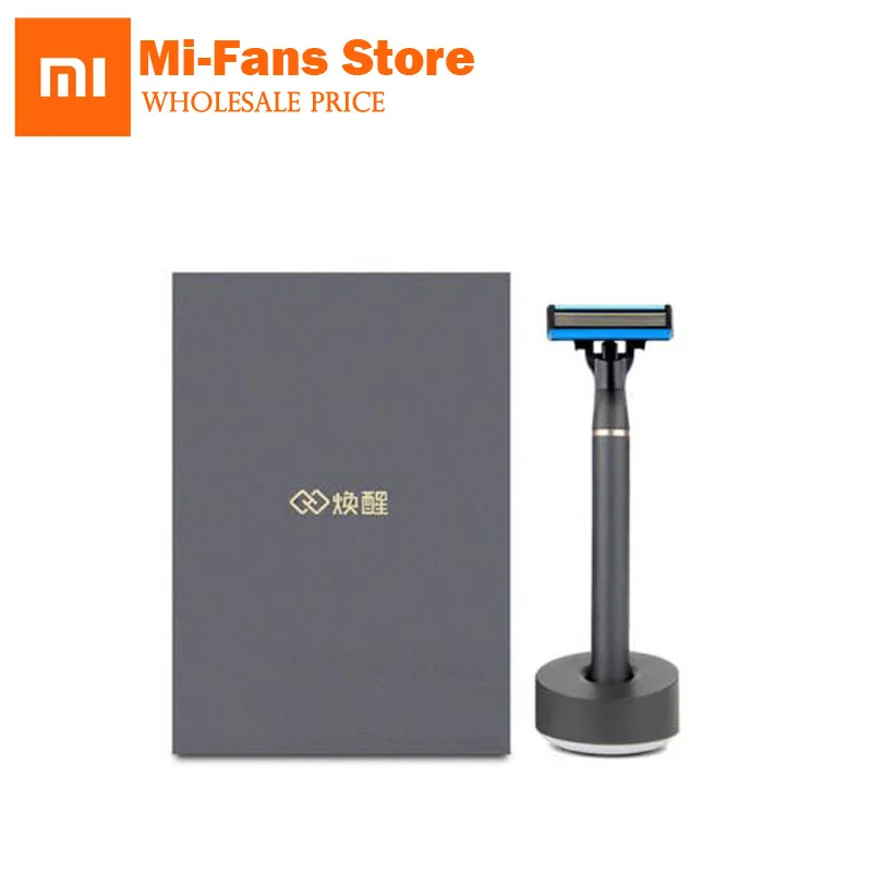 3 in1 a set 3в1 набор Xiaomi Мужская бритва с ароматом лимона 7 в 1 Набор Магнитная Замена зажима лучший подарок для отца Housband для smart homs - Цвет: 3 in1 a set