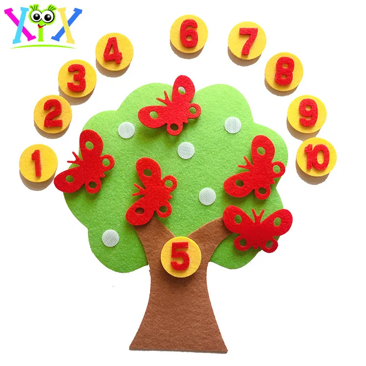 22 1 шт. игрушки для детей детский сад Развивающие игрушки DIY Войлок нетканый материал ремесла дети Монтессори обучающие средства Математические Игрушки - Цвет: 22