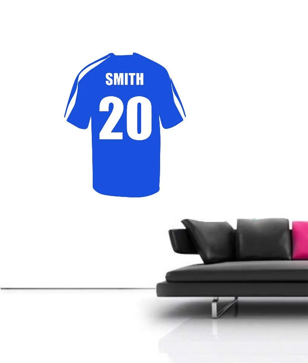 Новинка 2016 года. Виниловые настенные наклейки с персональным именем для футбола.